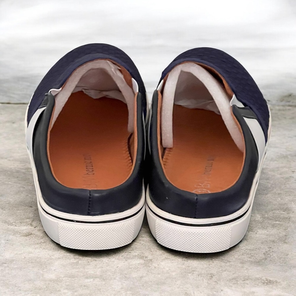 Bernie Mev Slip On Mules Sz EU 41 Woven Elastic Memory Foam Artemis Walking Navy - Picture 3 of 14